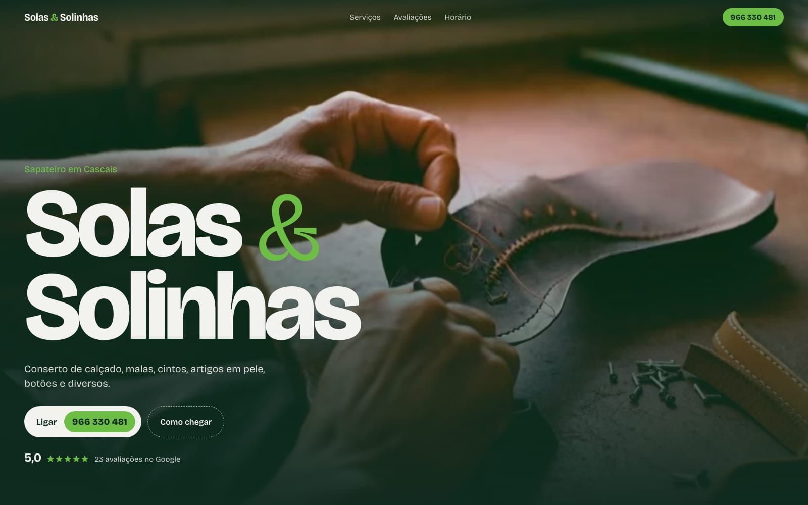 Site Solas & Solinhas no computador